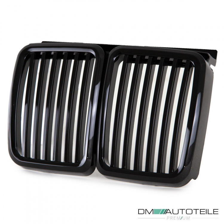 Satz Sport Kühlergrill für BMW 3er E30 passend in hochglanz Schwarz alle Modelle